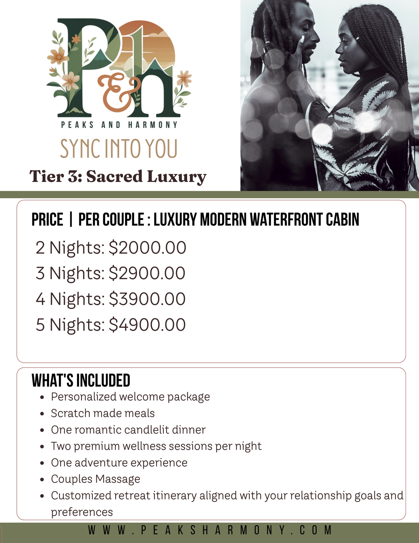 Sync Into You Couples Retreat (DEPOSIT ONLY)