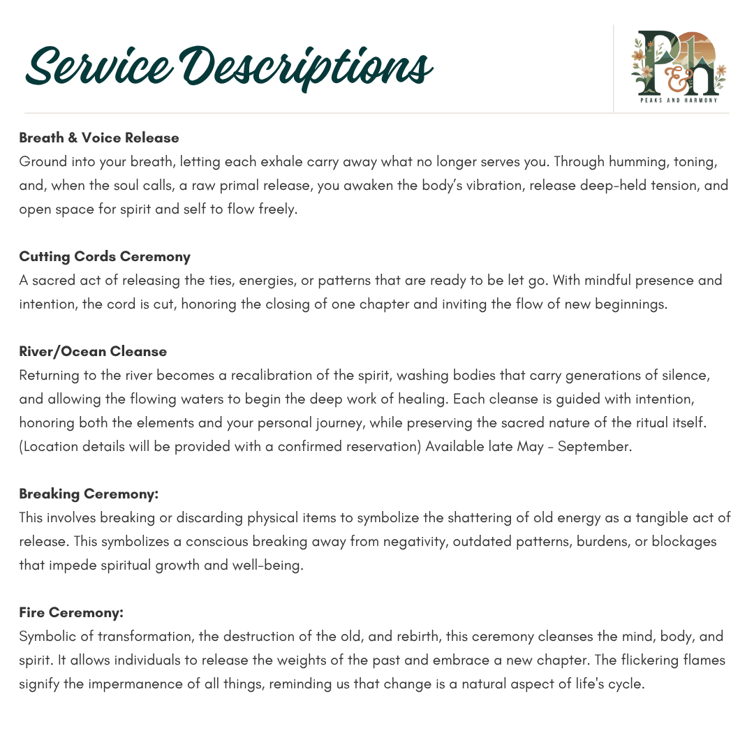 Group Cleanse & Release (Deposit)