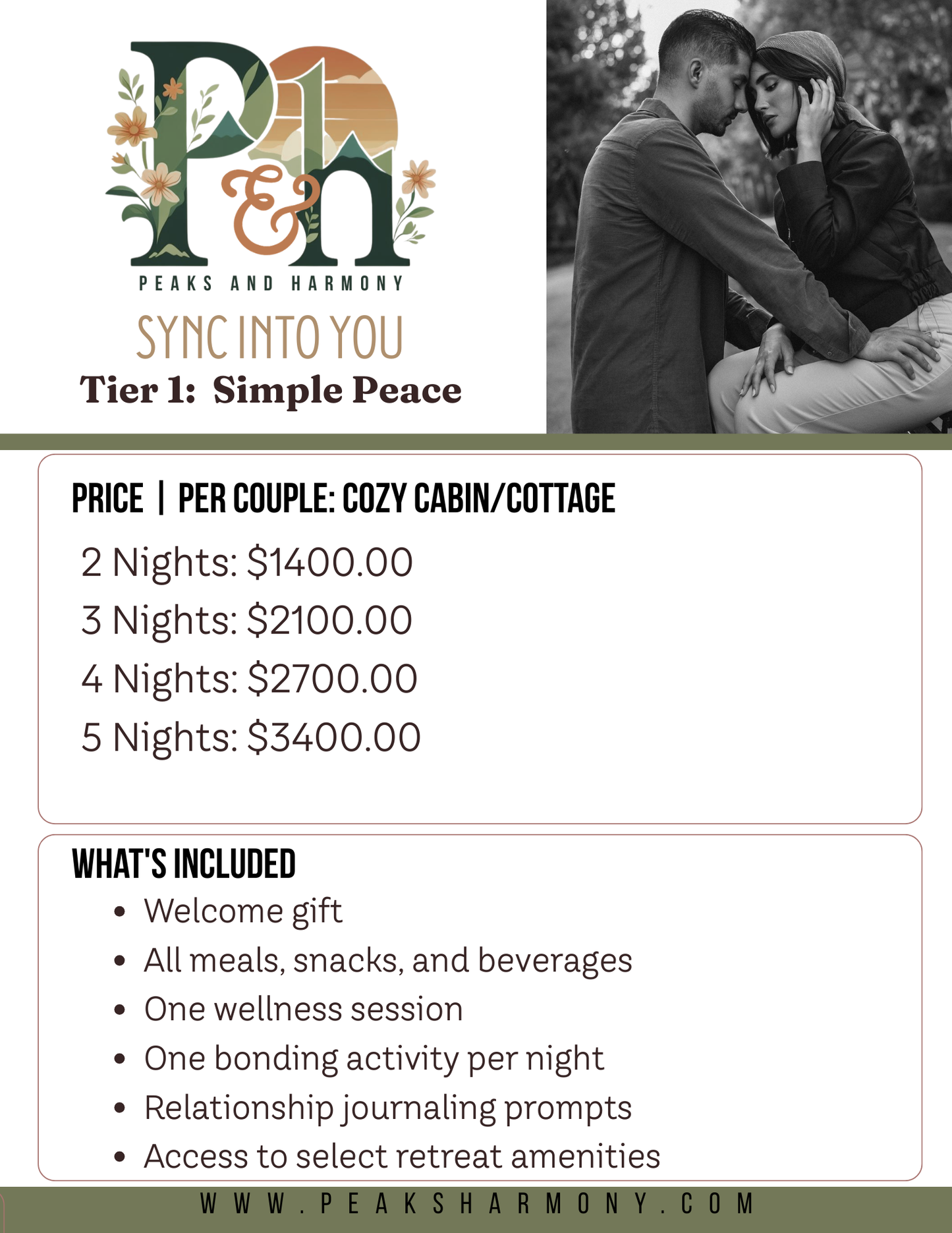 Sync Into You Couples Retreat (DEPOSIT ONLY)