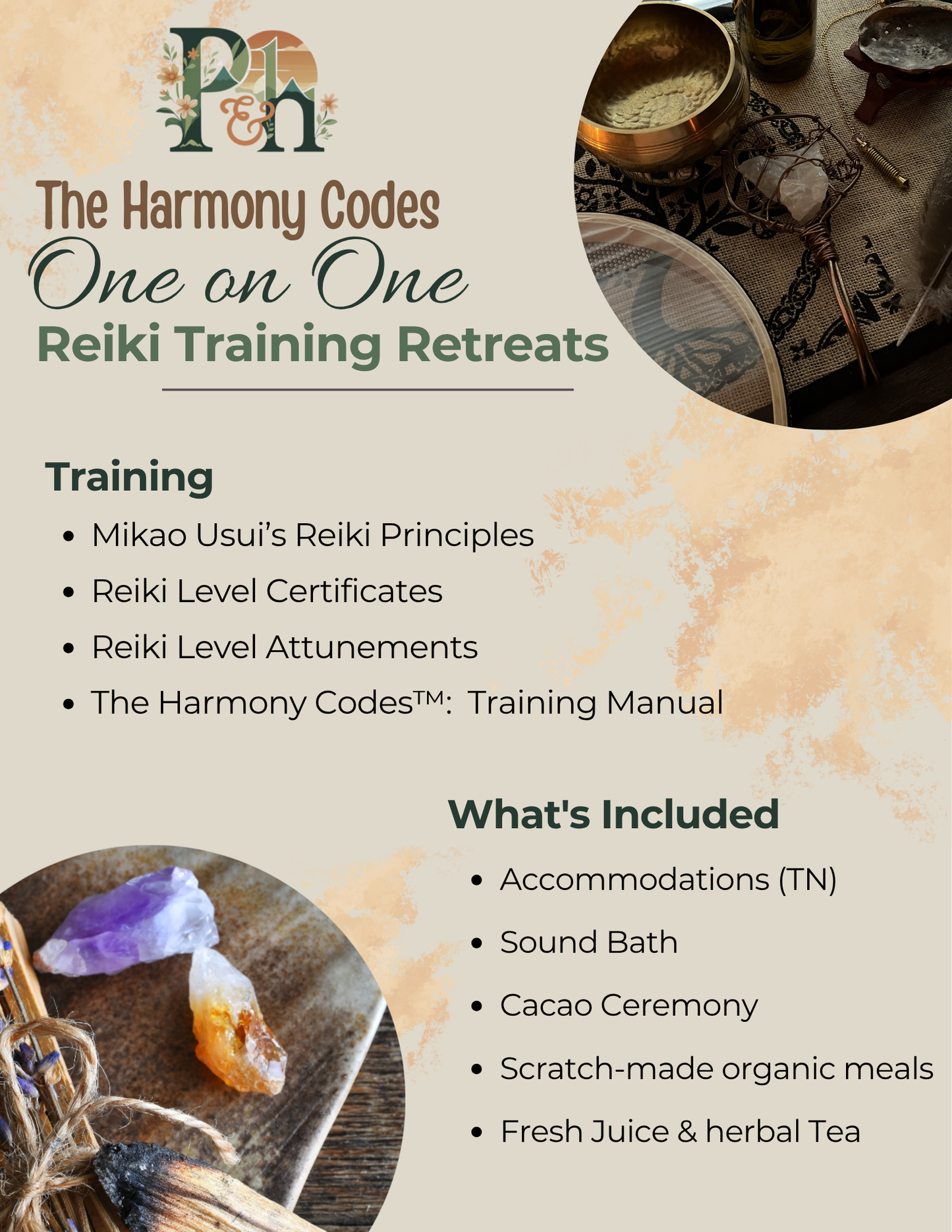 One on One Reiki Training Retreats