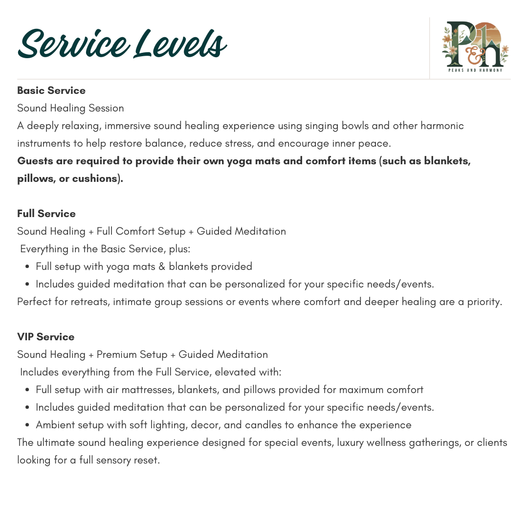 Private Event Sound Therapy